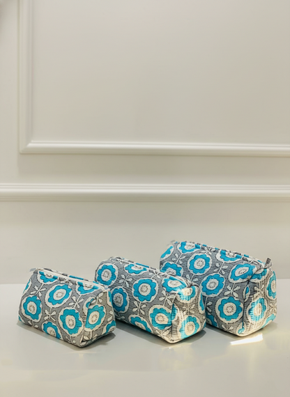 Gray Azure Quilted Tote Bag (Set of 4pcs)