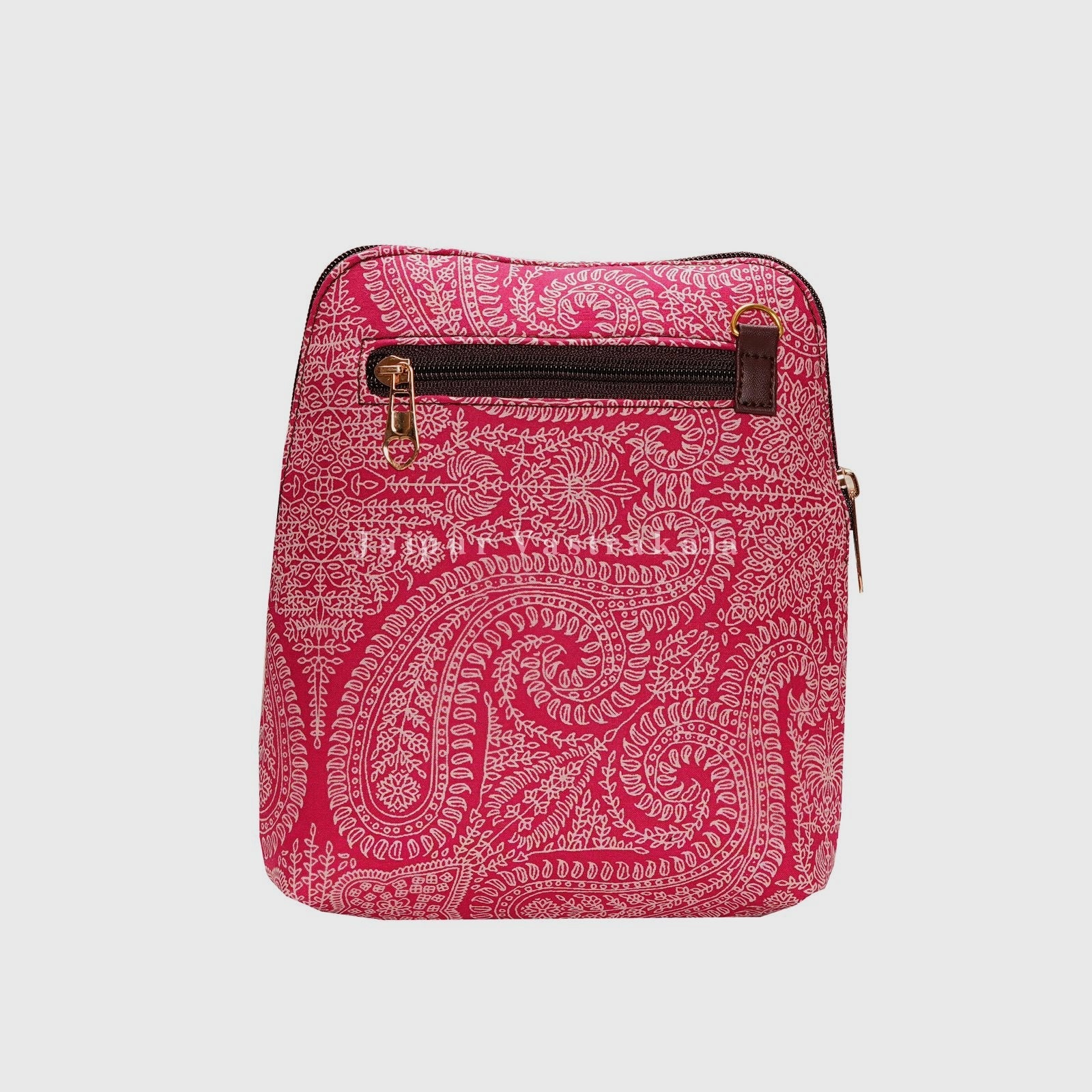 Ethnic Pink Basic Sling Bag Side