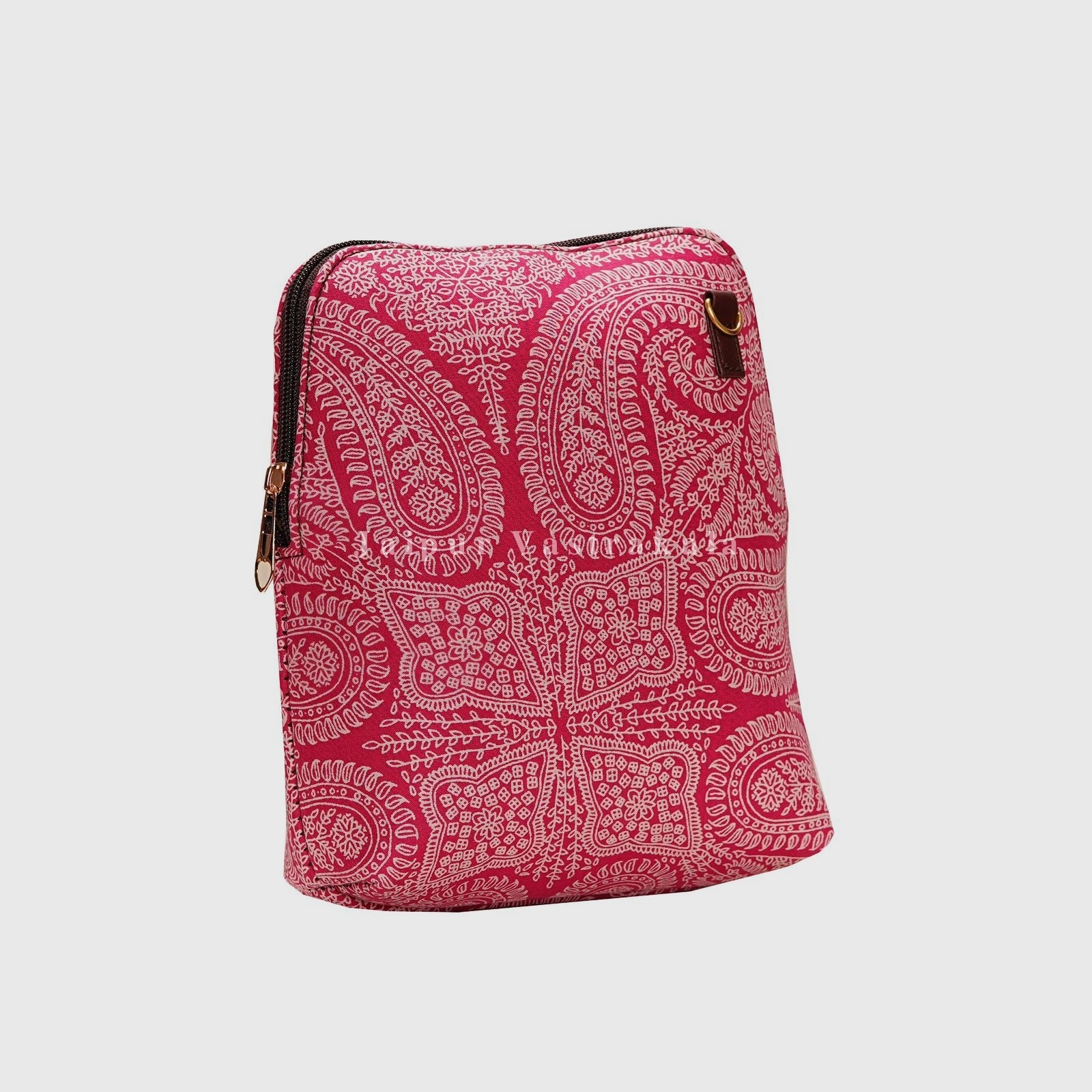 Ethnic Pink Basic Sling Bag Back View