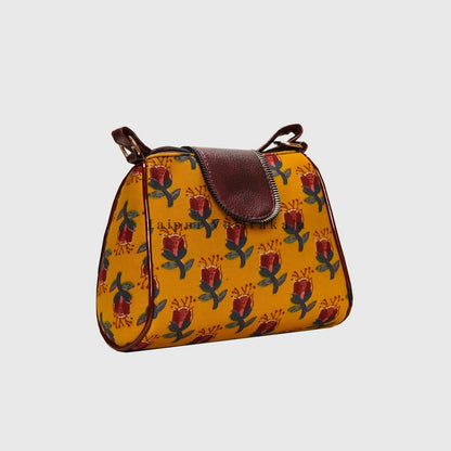 Mustard Booti Small Sling Bag