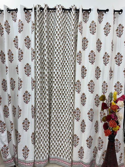 Amber Mustard Mix-Match Curtains 7ft (set of 2pcs + 2pcs)