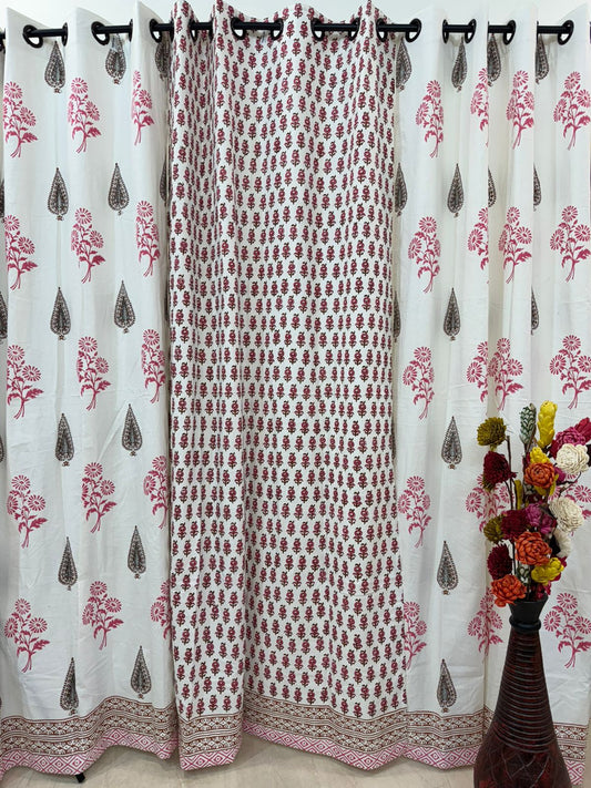 Pink Essence Mix-Match Curtains 7ft (set of 2pcs + 2pcs)