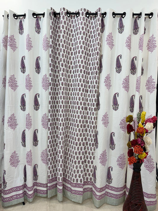 Purple Essence Mix-Match Curtains 7ft (set of 2pcs + 2pcs)