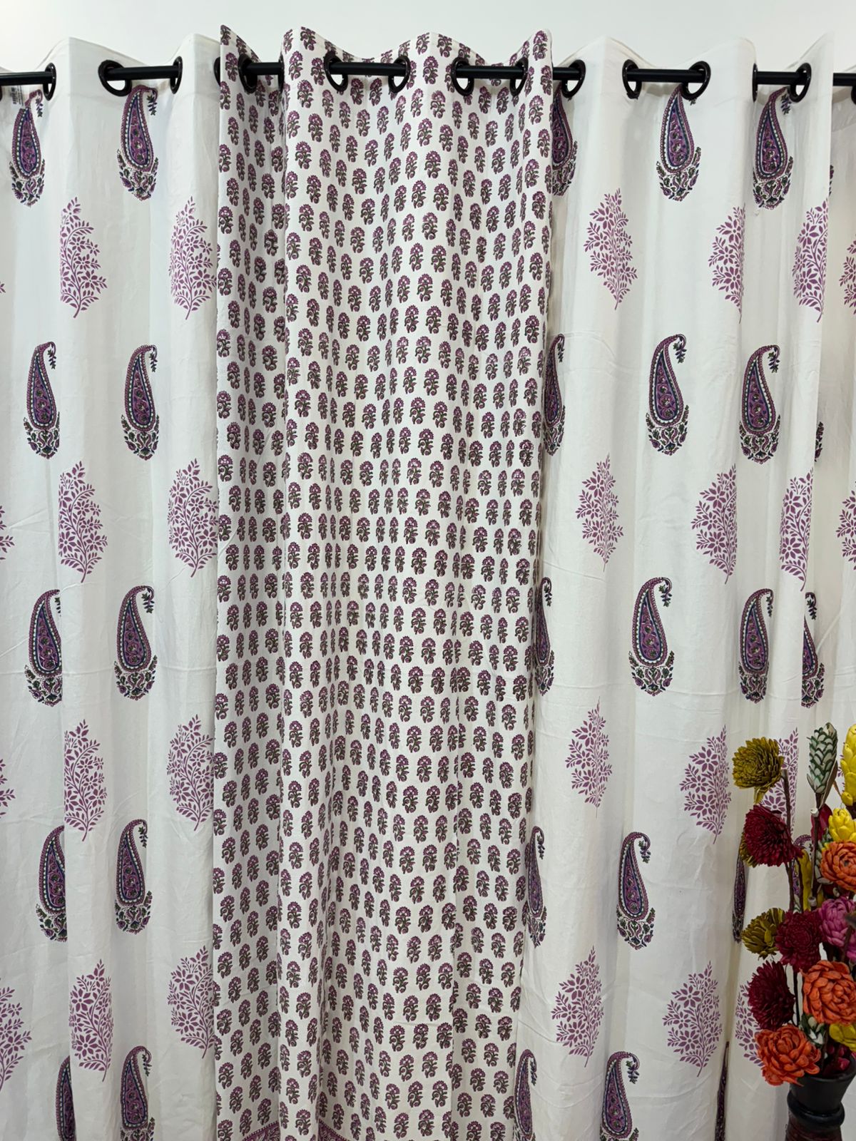 Purple Essence Mix-Match Curtains 7ft (set of 2pcs + 2pcs)