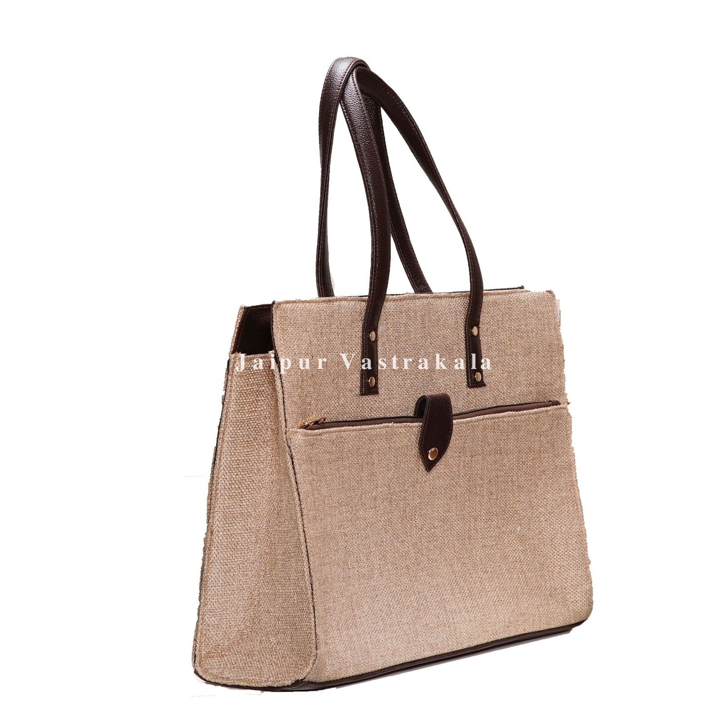 Blonde Jute Large Hand Bag