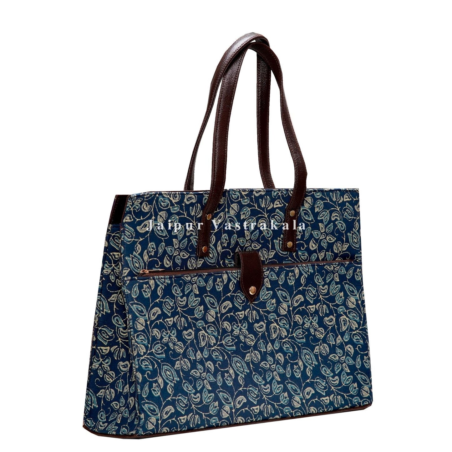 Indigo Leaf Large Hand Bag