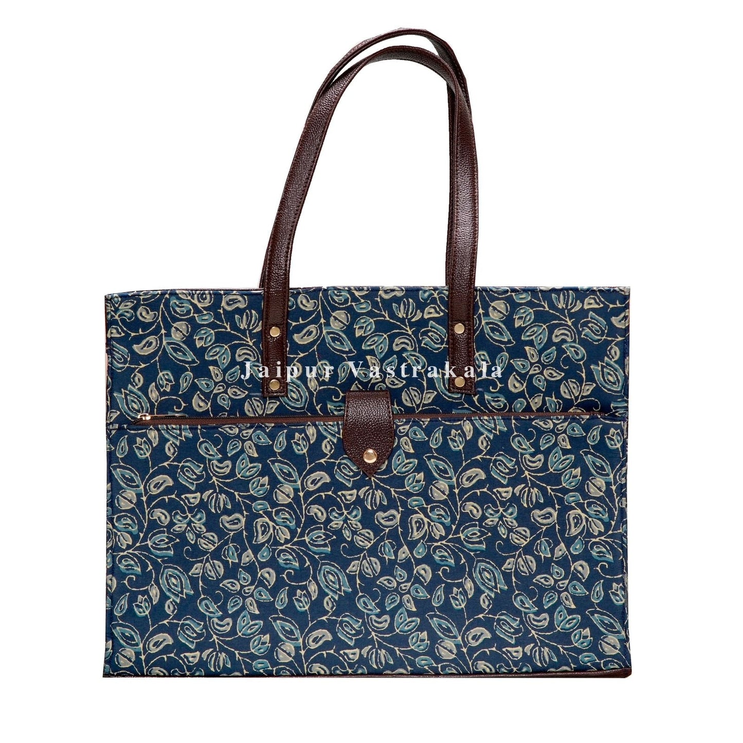 Indigo Leaf Large Hand Bag