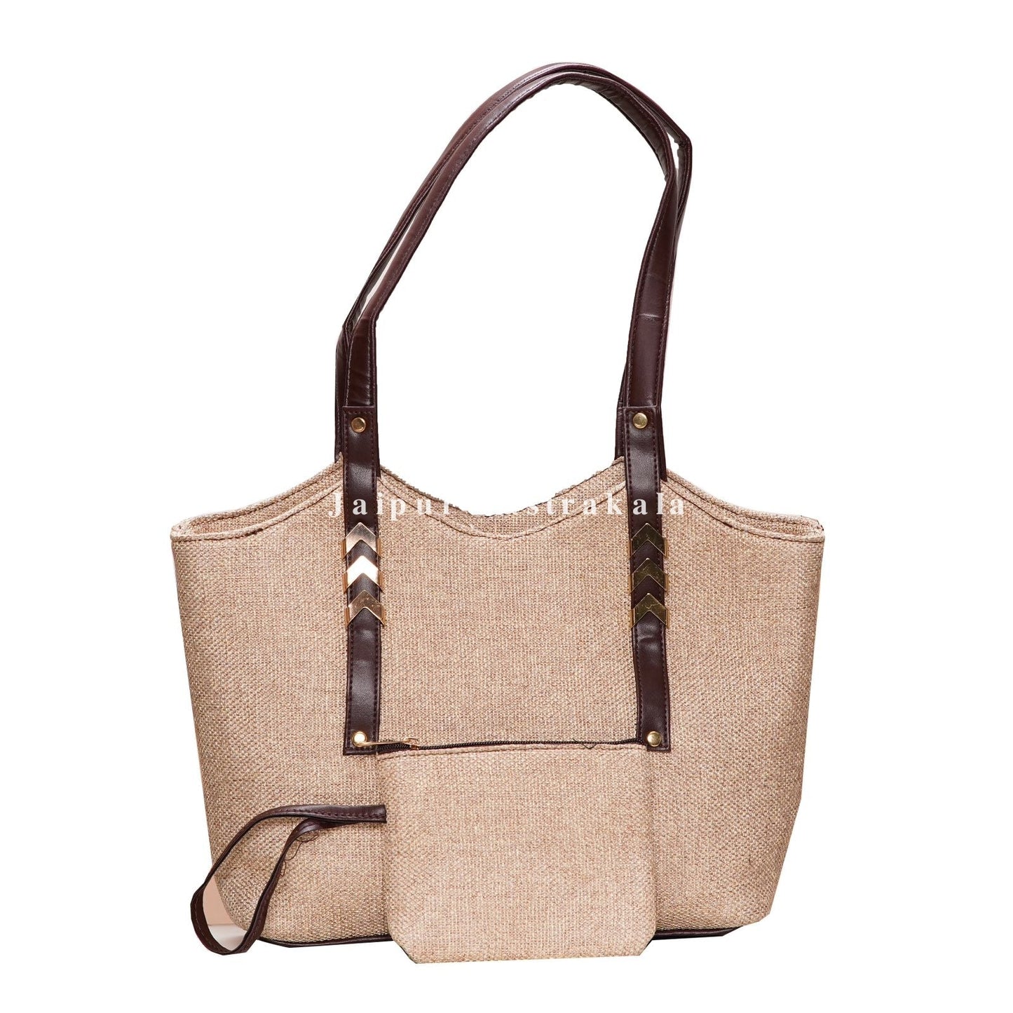 Natural Jute Tri Fit Hand Bag