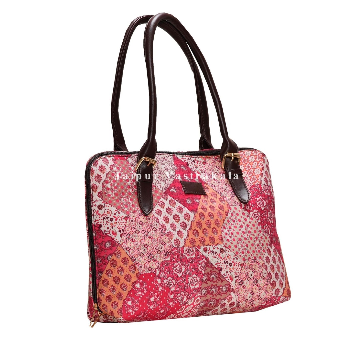 Pink Patch Work Hand Bag