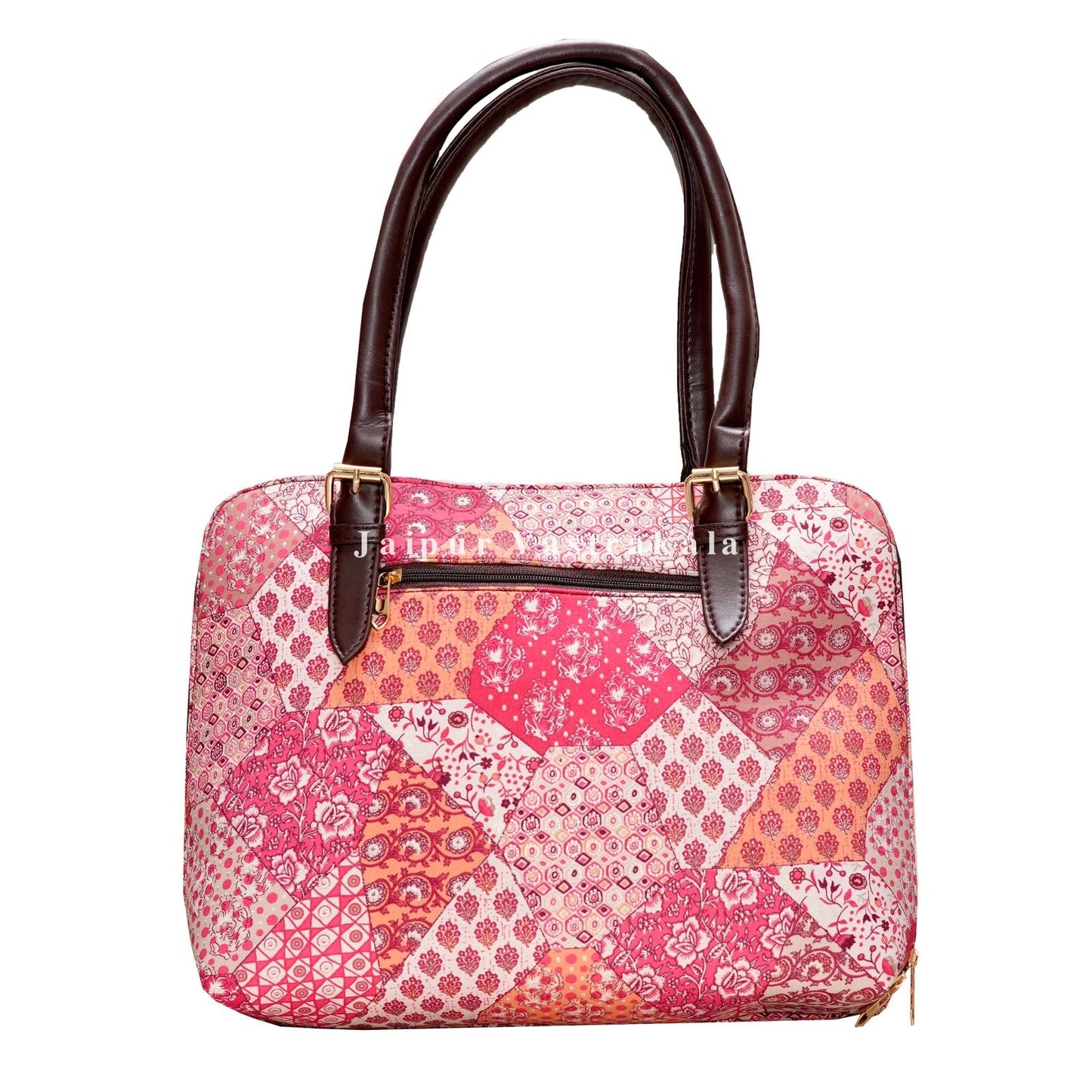 Pink Patch Work Hand Bag