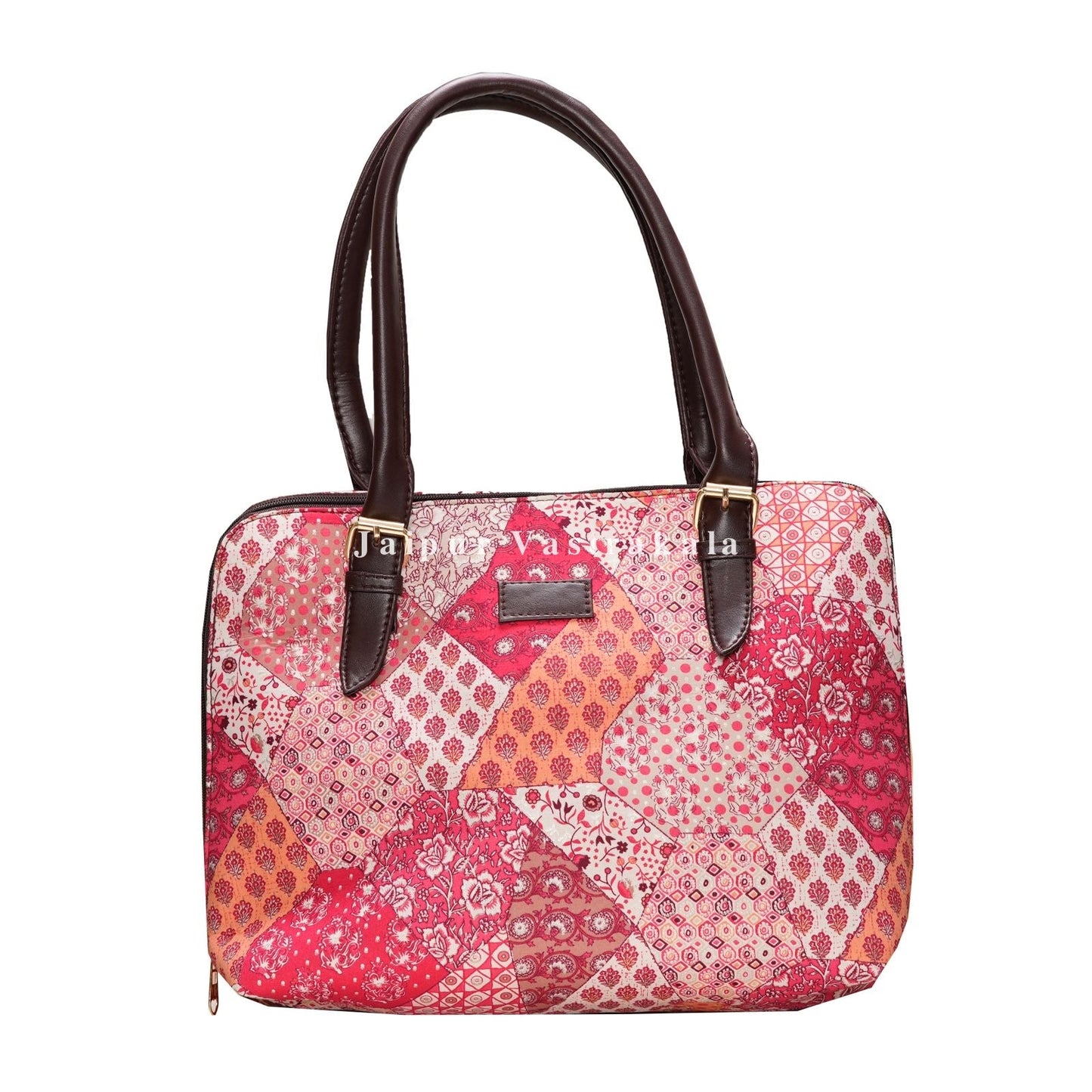 Pink Patch Work Hand Bag