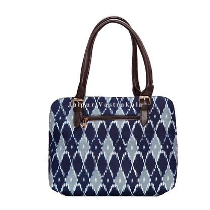 Indigo Mosaic Jute Hand Bag