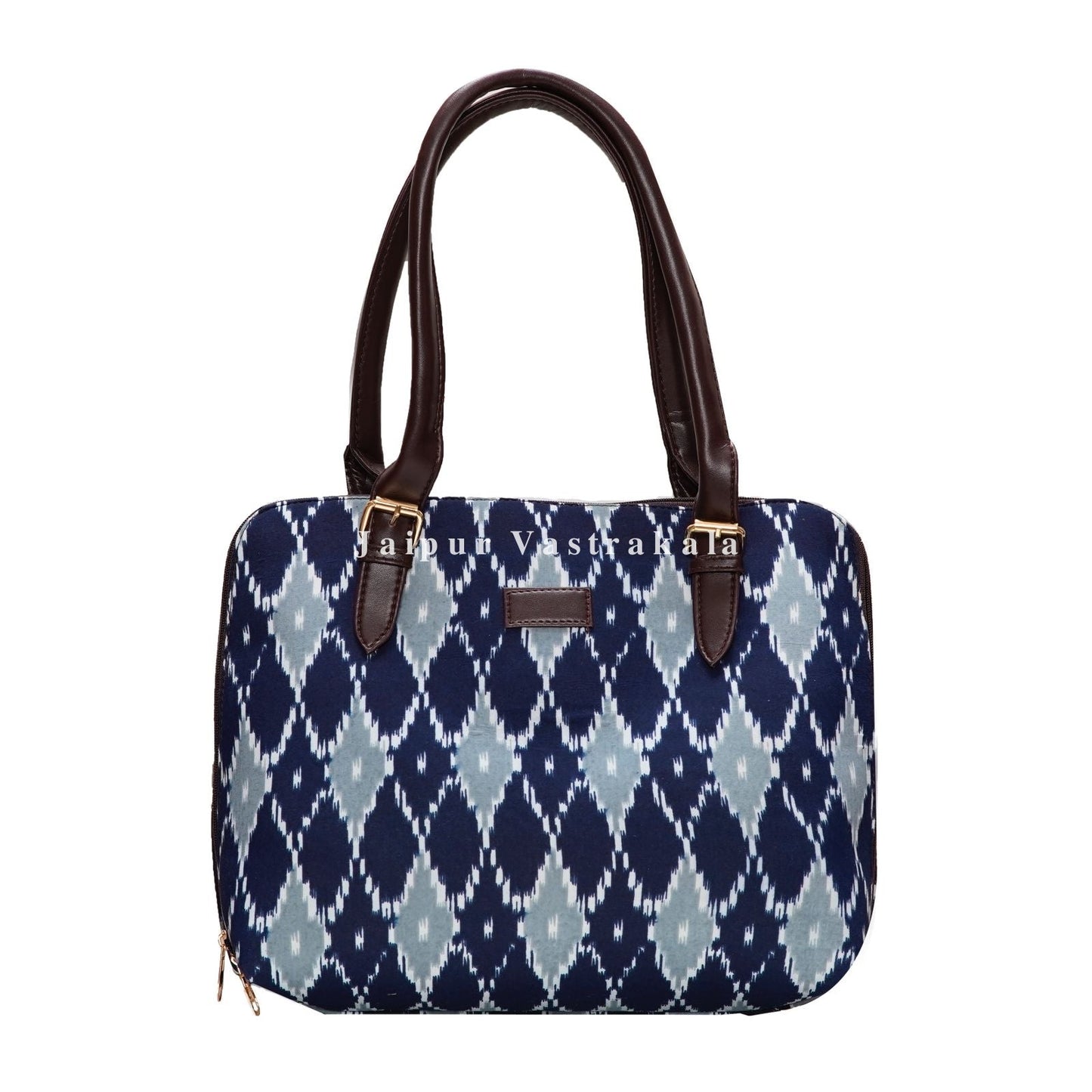 Indigo Mosaic Jute Hand Bag