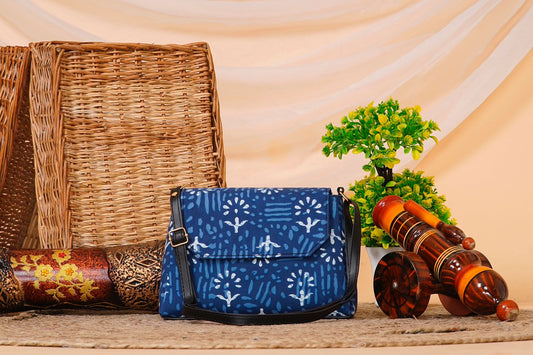 Indigo Print Sling Bag