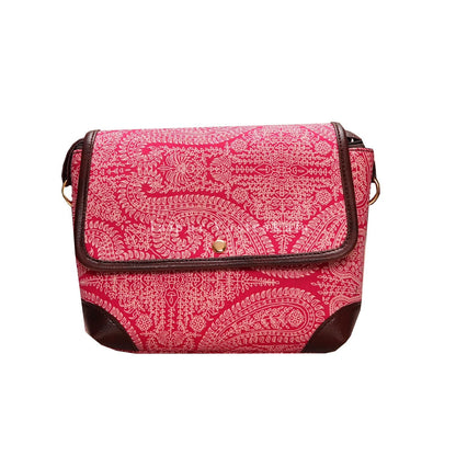 Ethnic Pink Regular Sling Bag