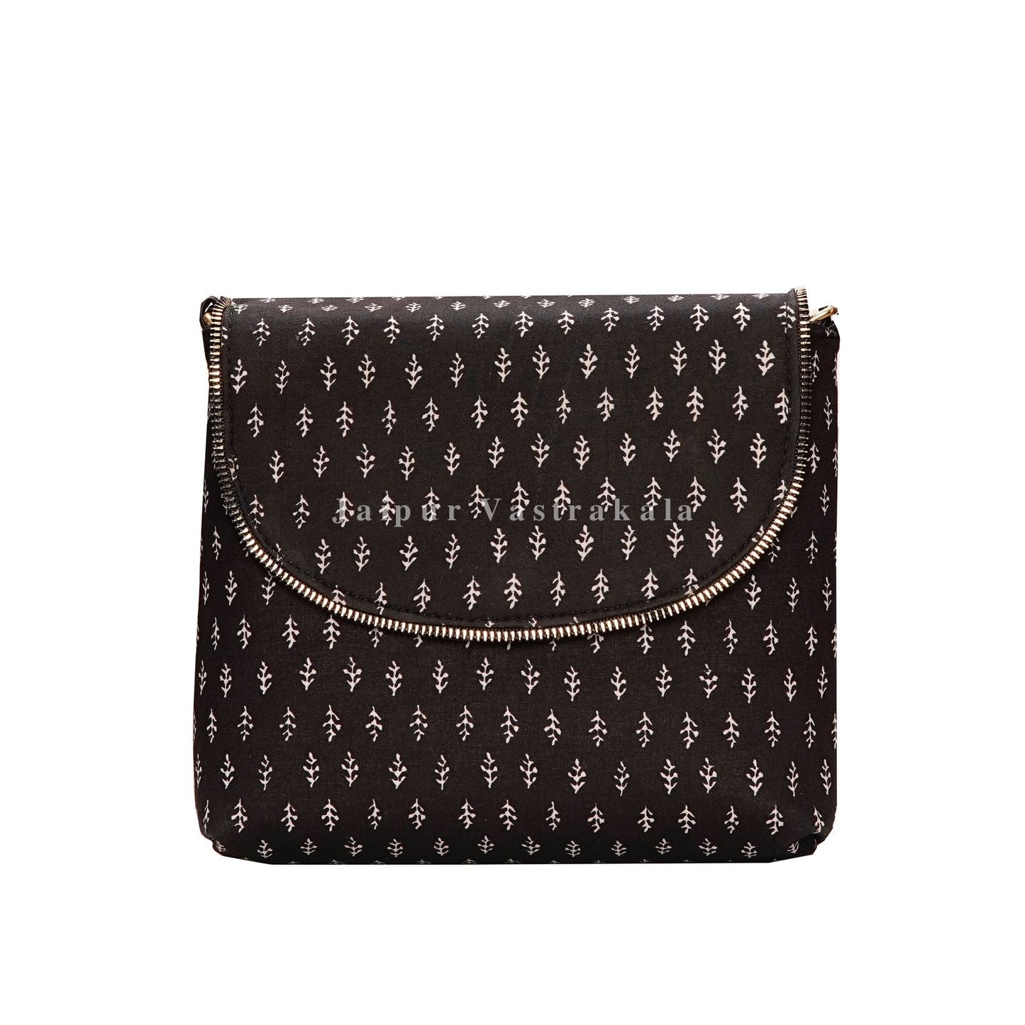 Black Booti Print Sling Bag