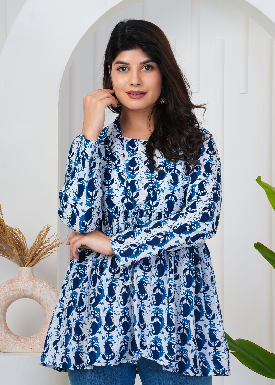 cotton printed top / dress