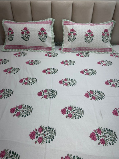 hand block printed bedsheet