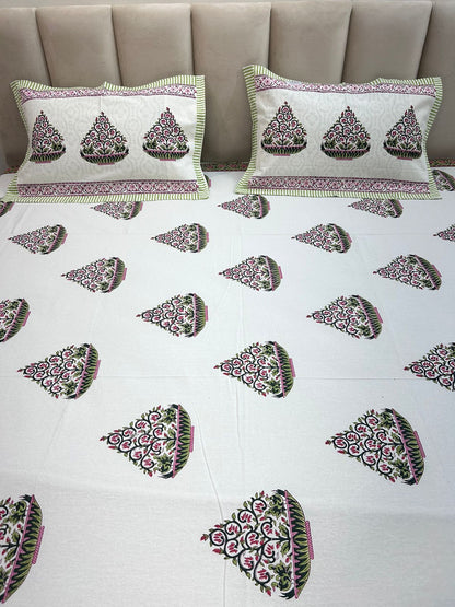 hand block printed bedsheet