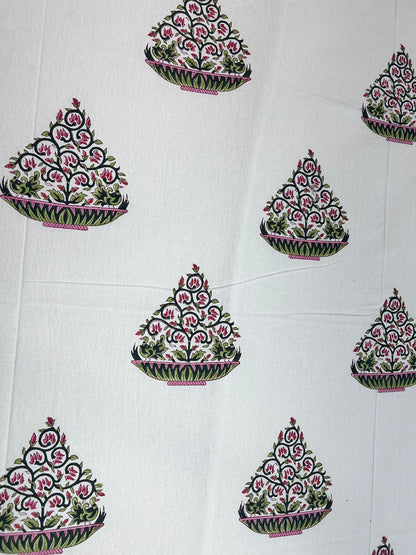 hand block printed bedsheet