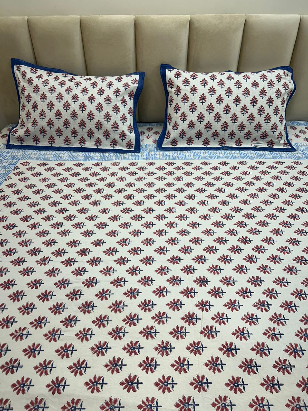 hand block printed bedsheet