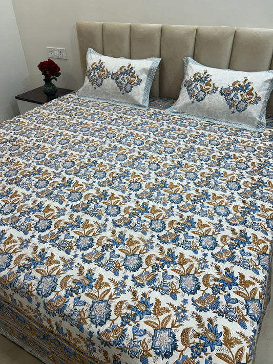 hand block printed bedsheet