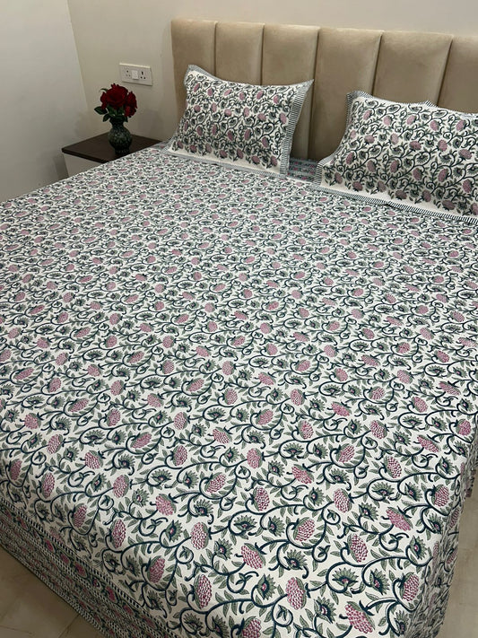 hand block printed bedsheet