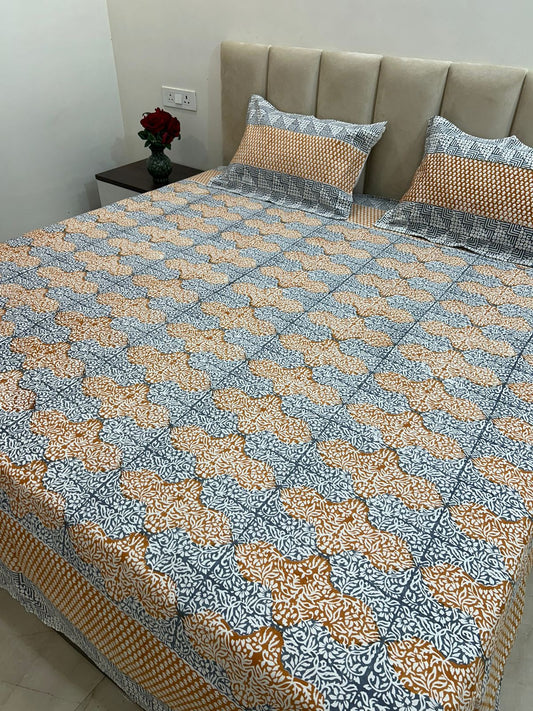 hand block printed bedsheet