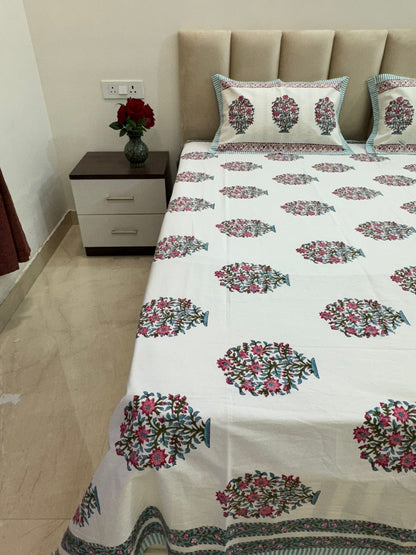 hand block printed bedsheet