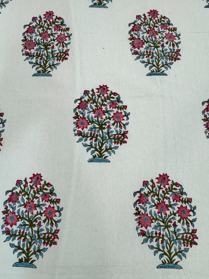 hand block printed bedsheet