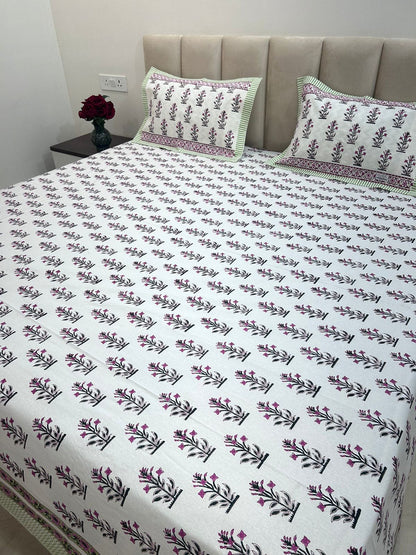 hand block printed bedsheet