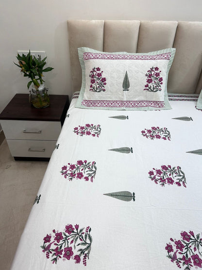 hand block printed bedsheet