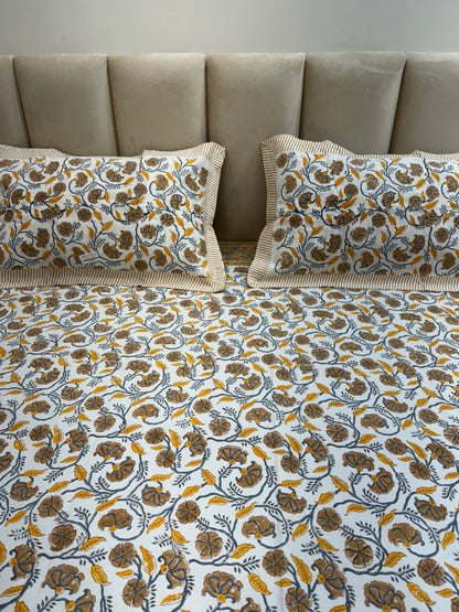 hand block printed bedsheet