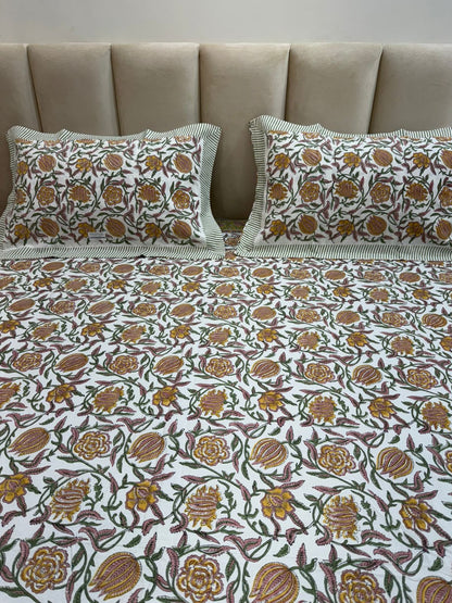 hand block printed bedsheet