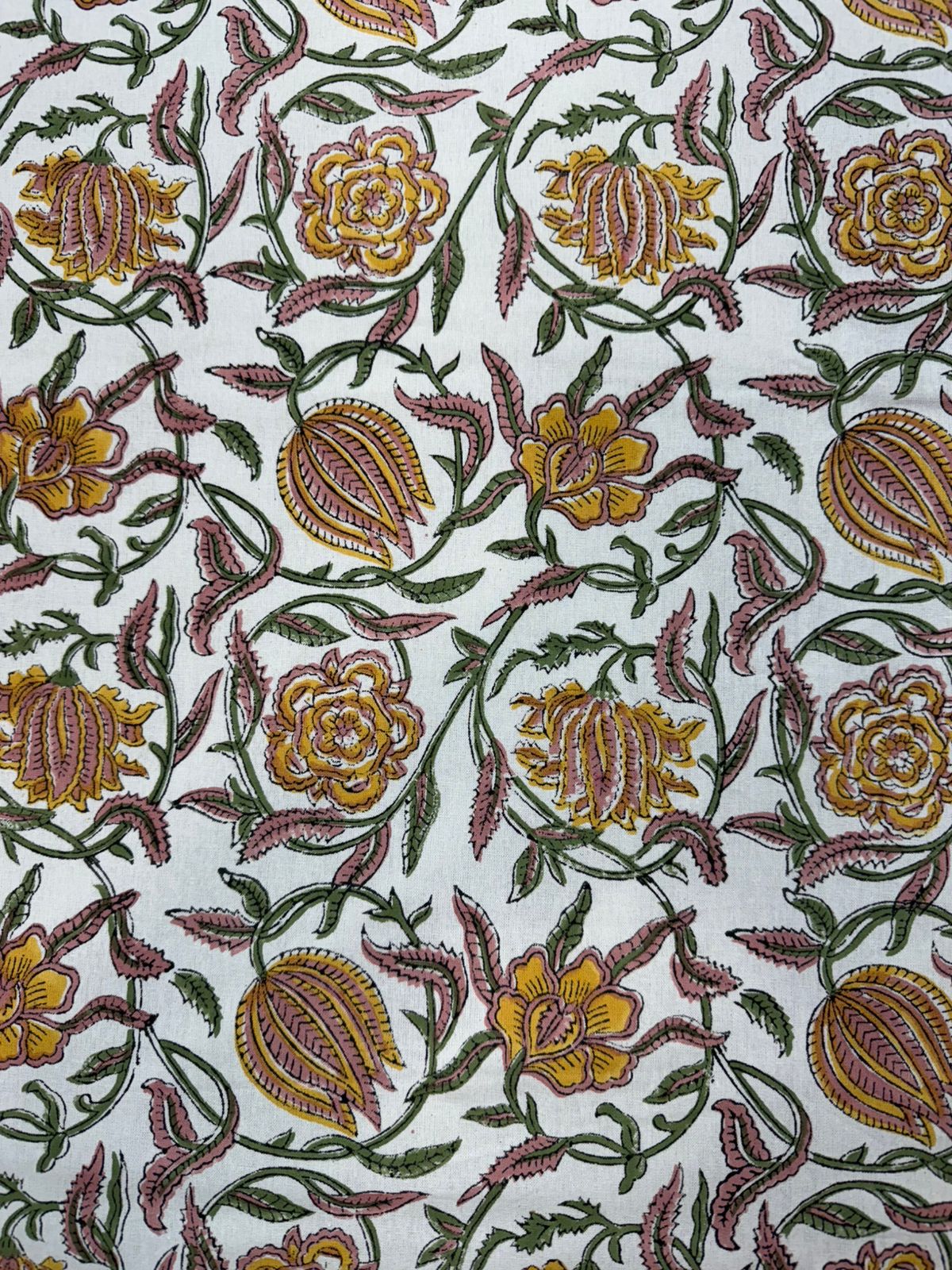 hand block printed bedsheet