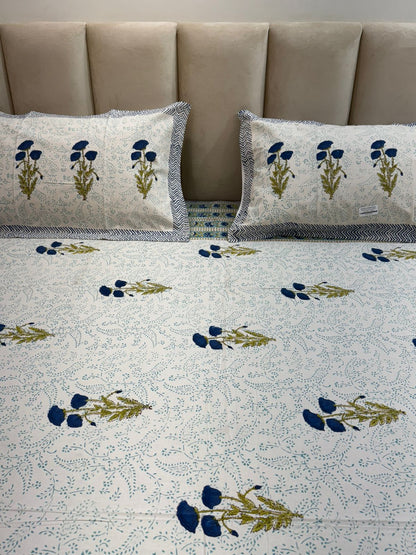 hand block printed bedsheet