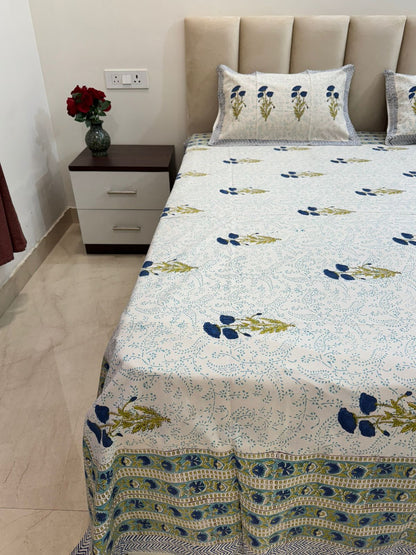 hand block printed bedsheet