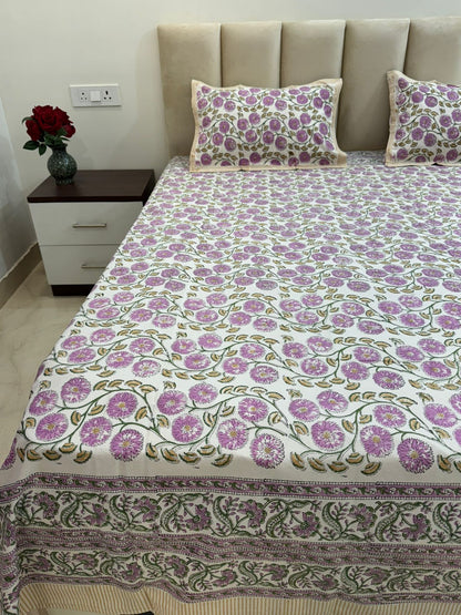 hand block printed bedsheet