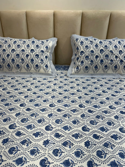 hand block printed bedsheet