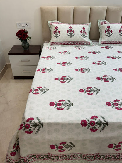 hand block printed bedsheet