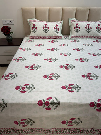 hand block printed bedsheet