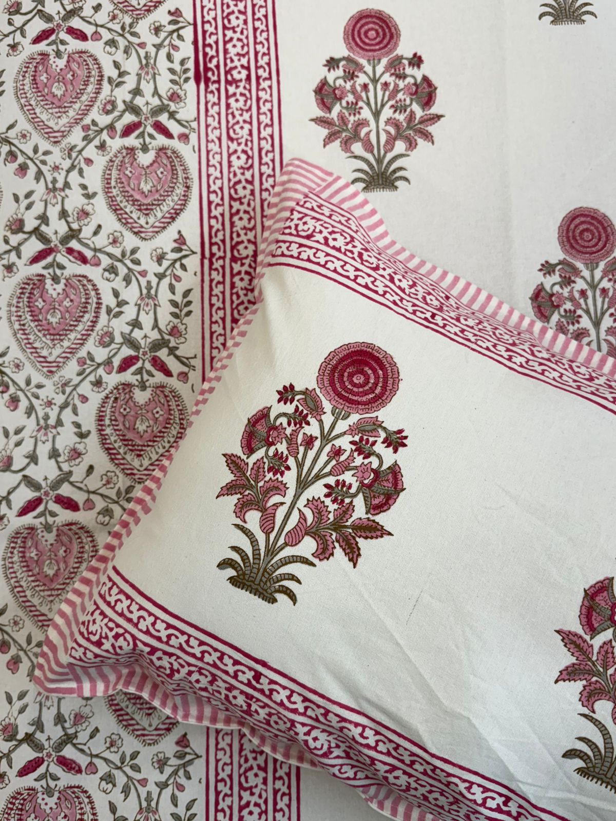 hand block printed bedsheet