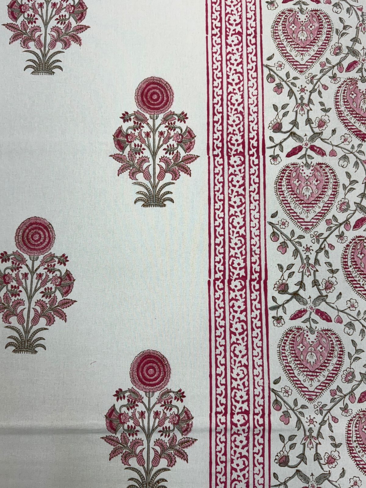 hand block printed bedsheet