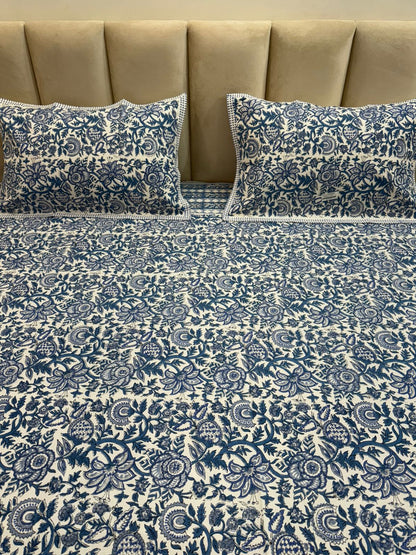 hand block printed bedsheet