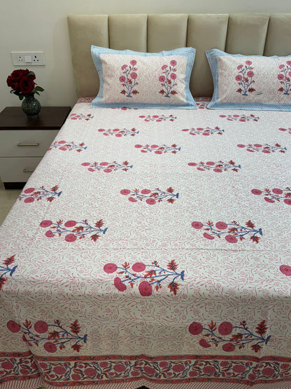 hand block printed bedsheet