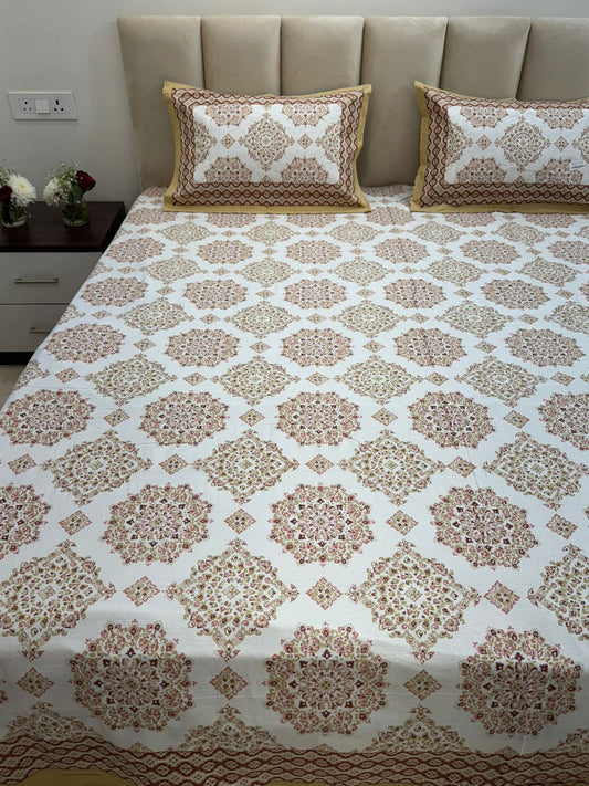 hand block printed bedsheet