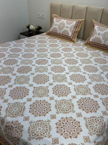 hand block printed bedsheet