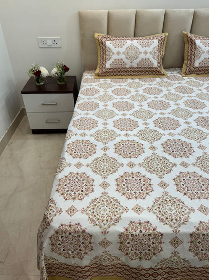 hand block printed bedsheet