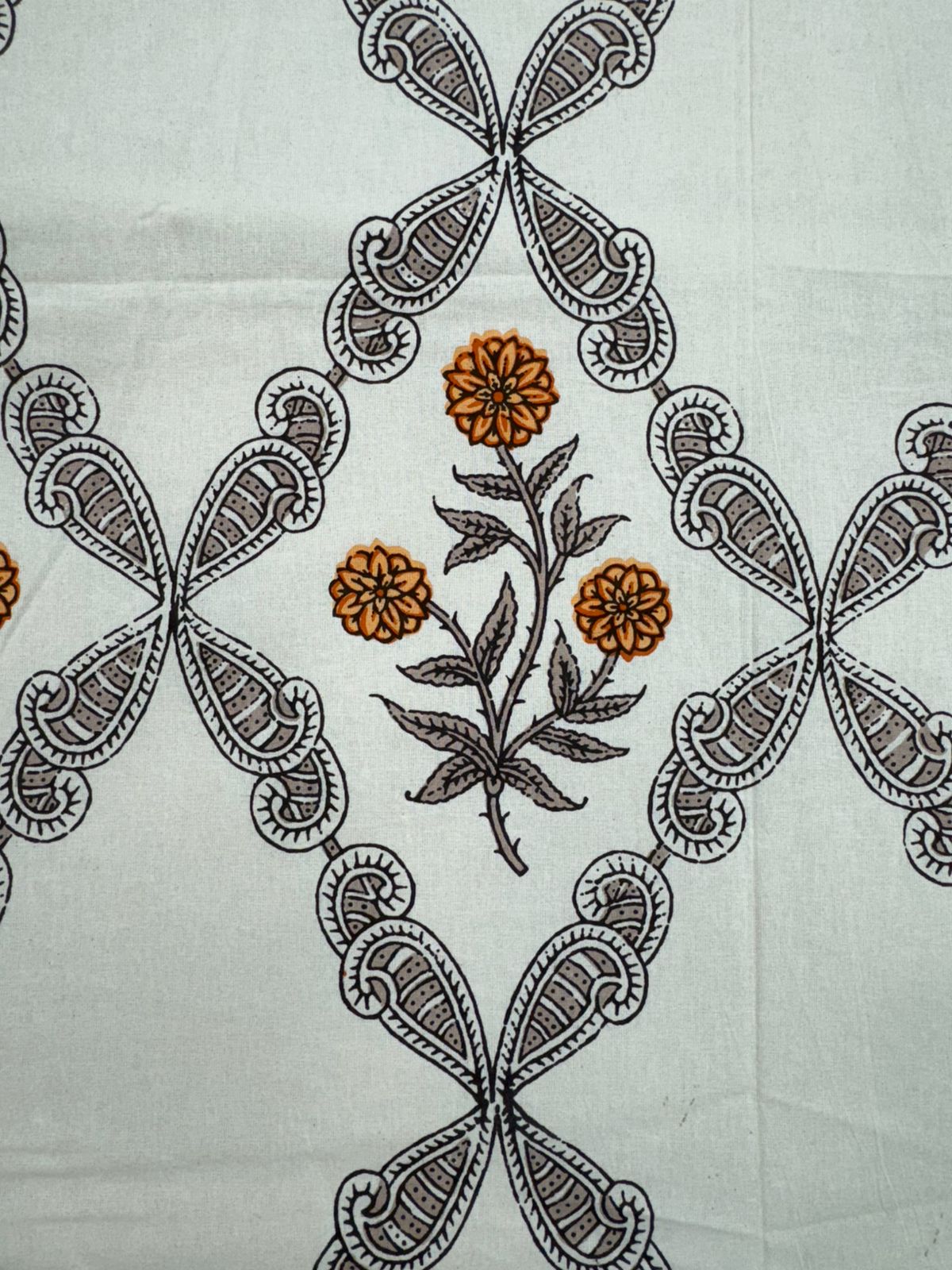 hand block printed bedsheet