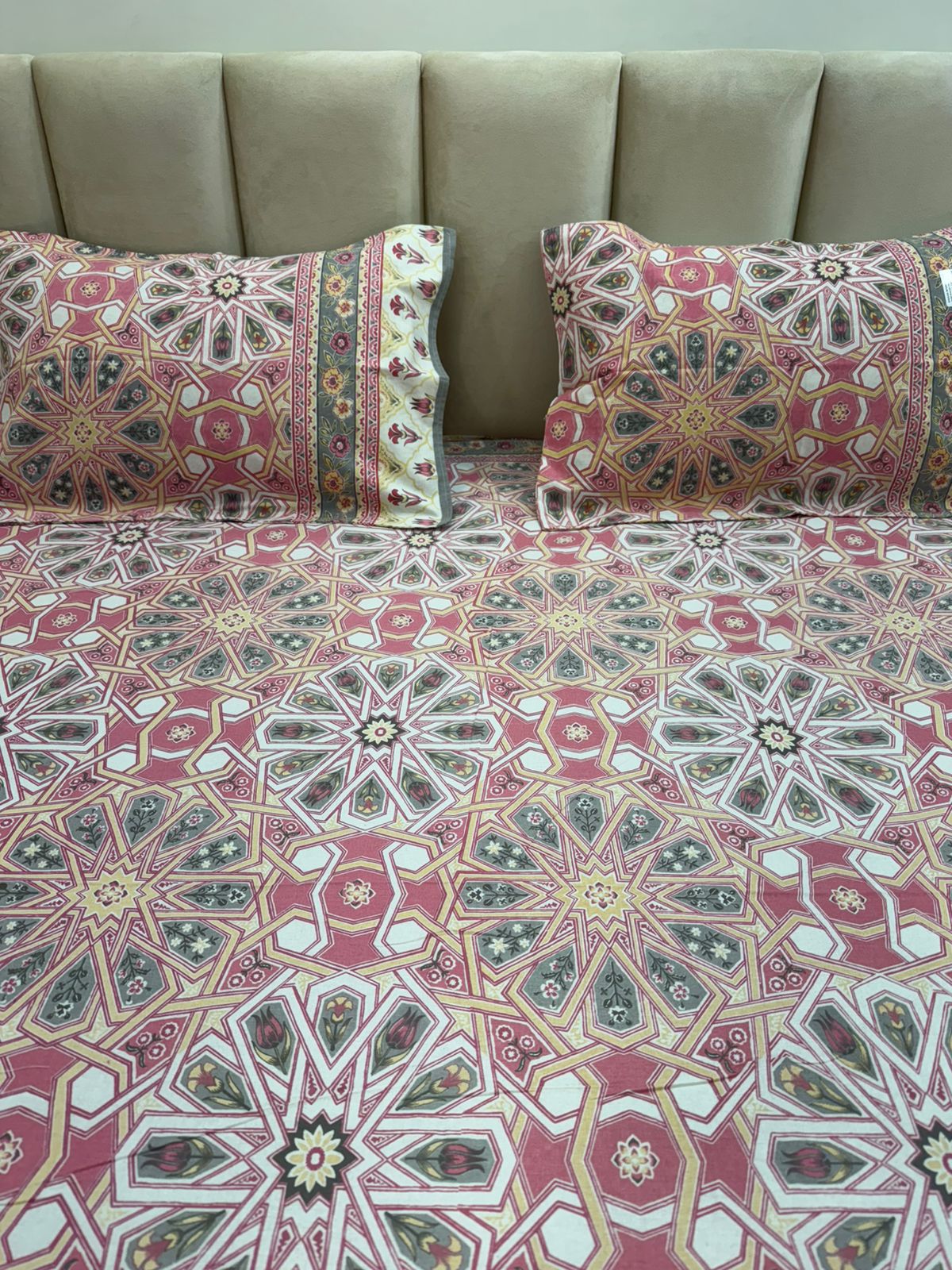 hand block printed bedsheet